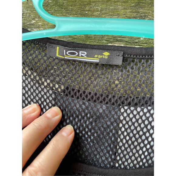 Lior Paris layered look abstract print tunic edgie black mesh - Picture 7 of 11